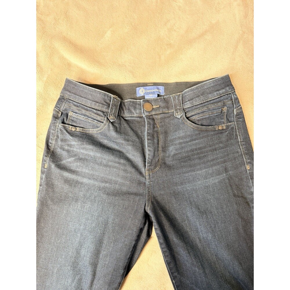 Democracy Jeans AB Solution Womens 10 Blue Dark Wash Skinny Leg High Rise - Picture 3 of 12
